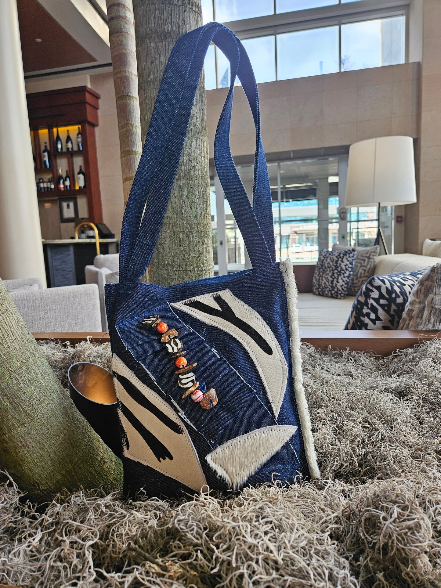 Denim & Leather Custom Handbag
