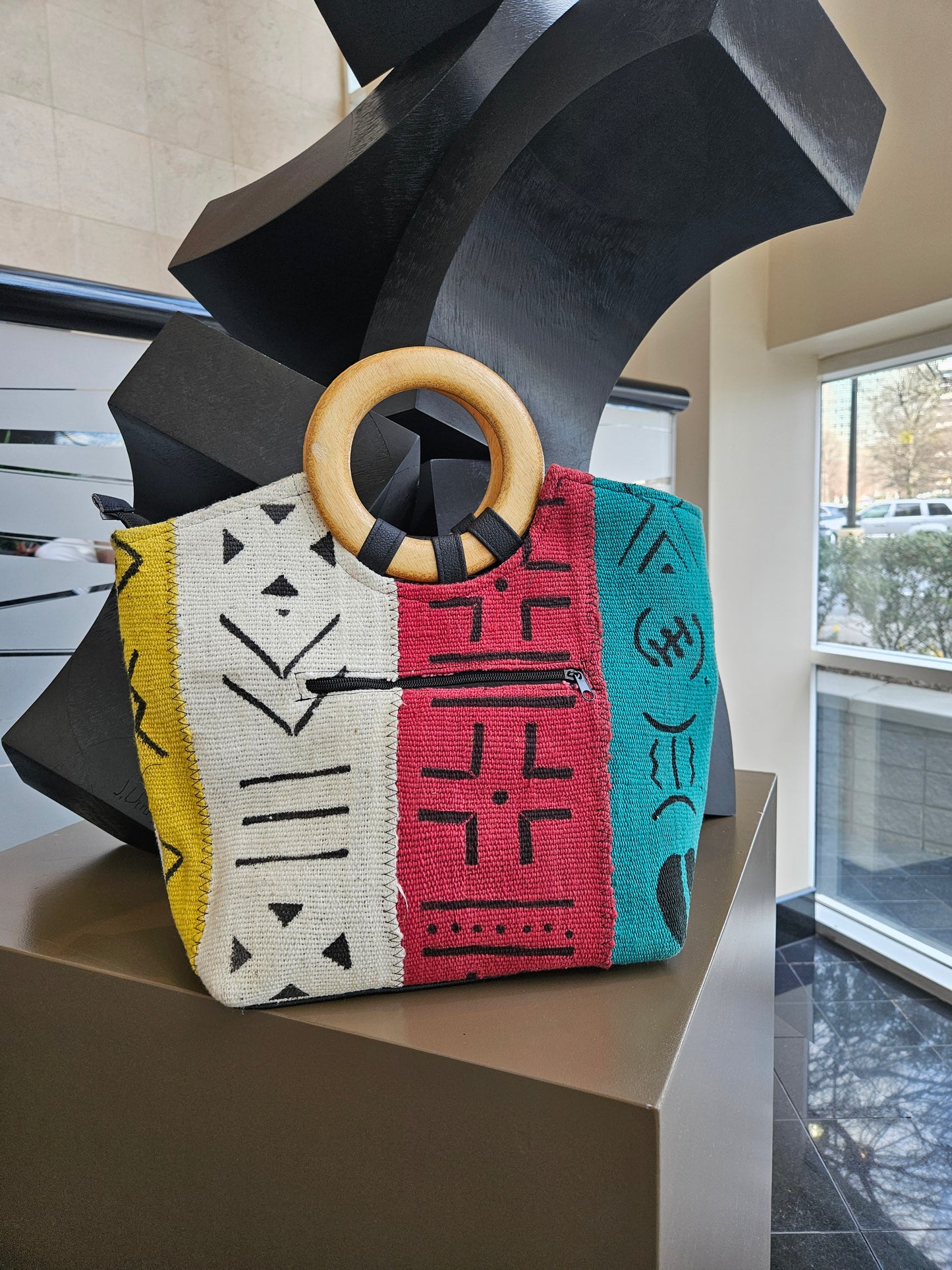 Multicolor African Mudcloth Handbag