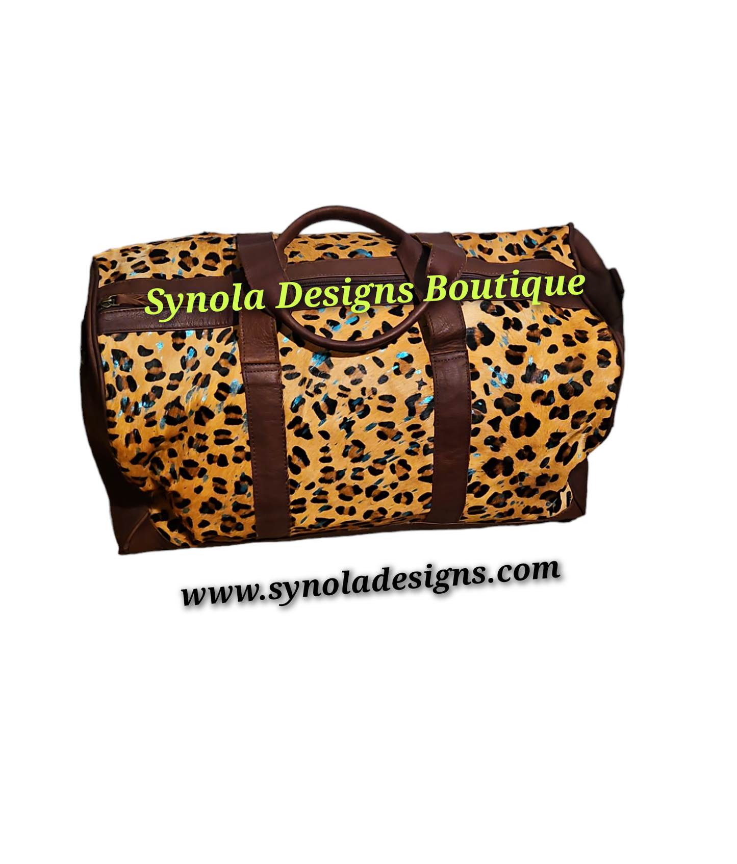 American Darling Leopard Calf Hair Travel Tote Bag