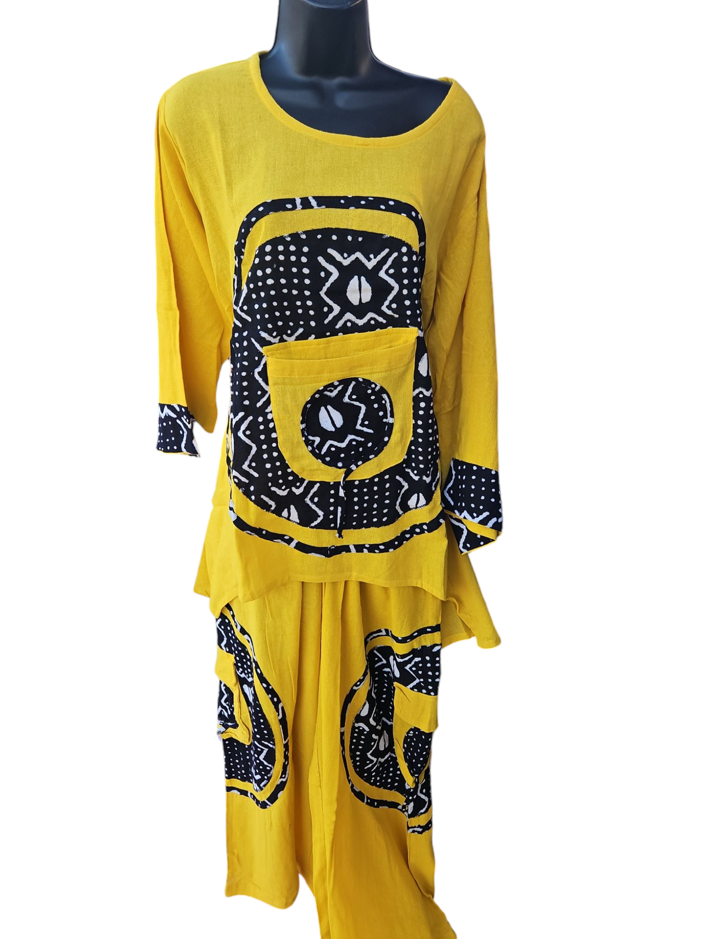 Green African Mudcloth Pant Set