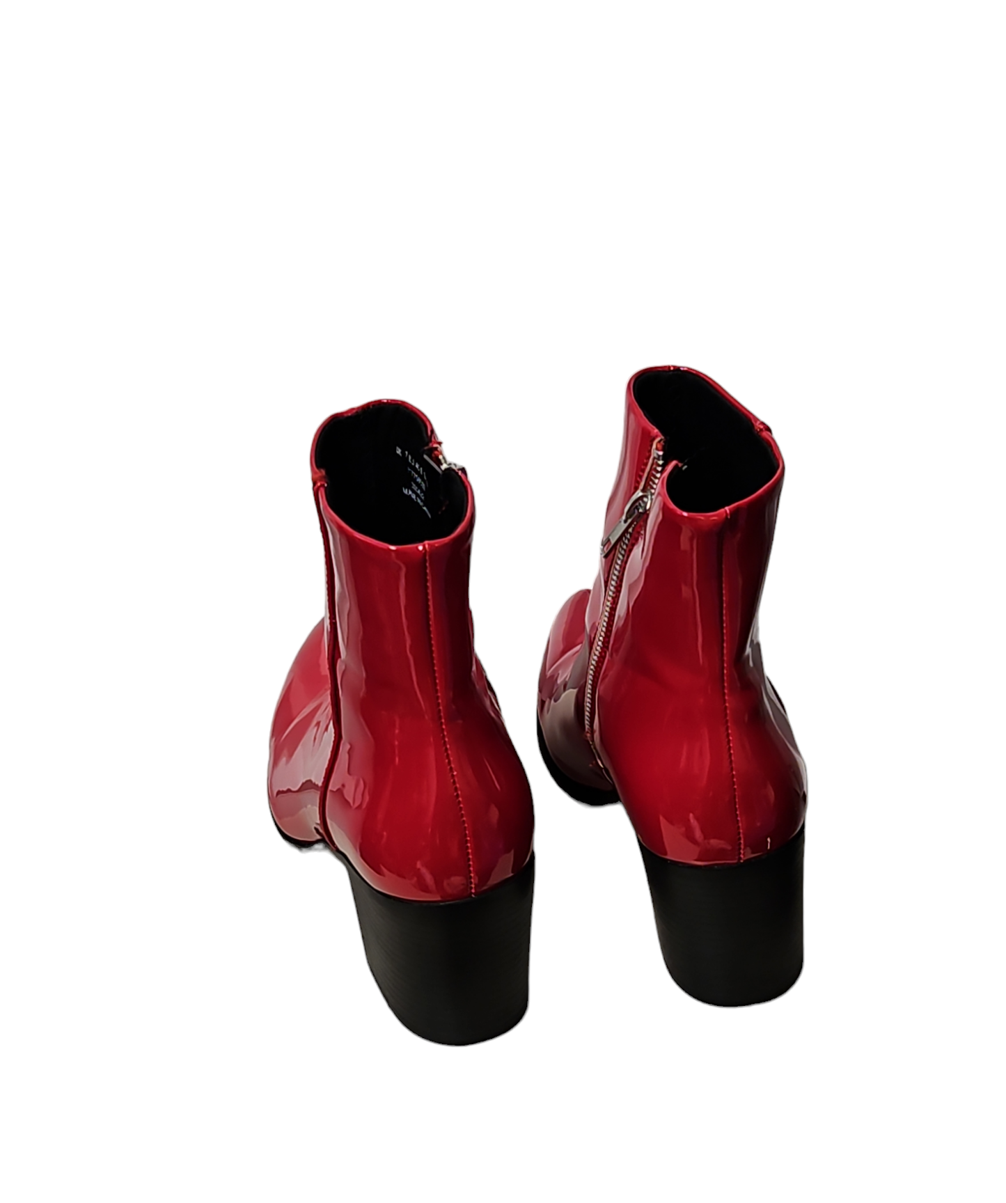 Asos Red Patent Leather Booties Size 9