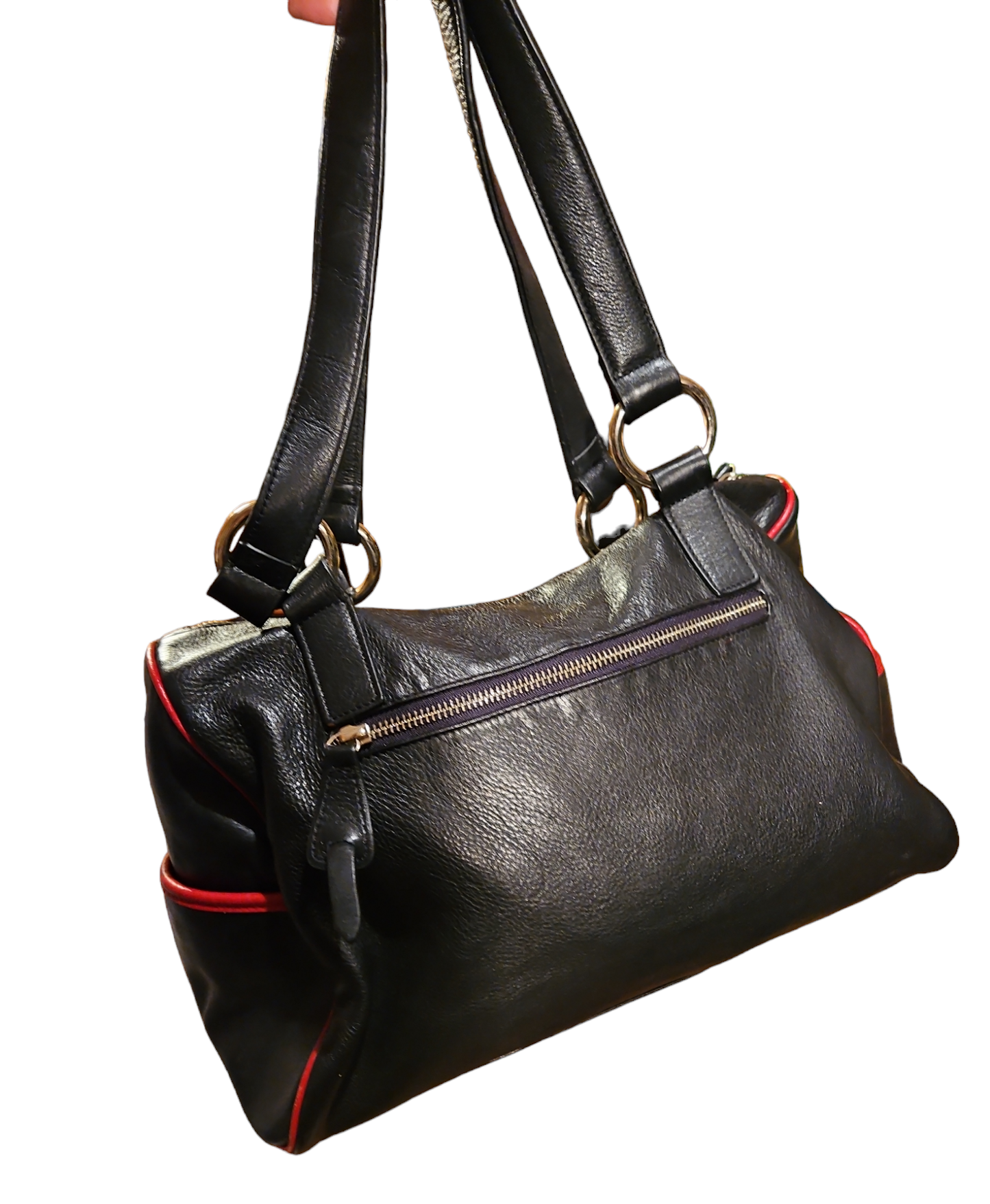 Aqua Madonna Calf Hair Zebra Print Leather Bag