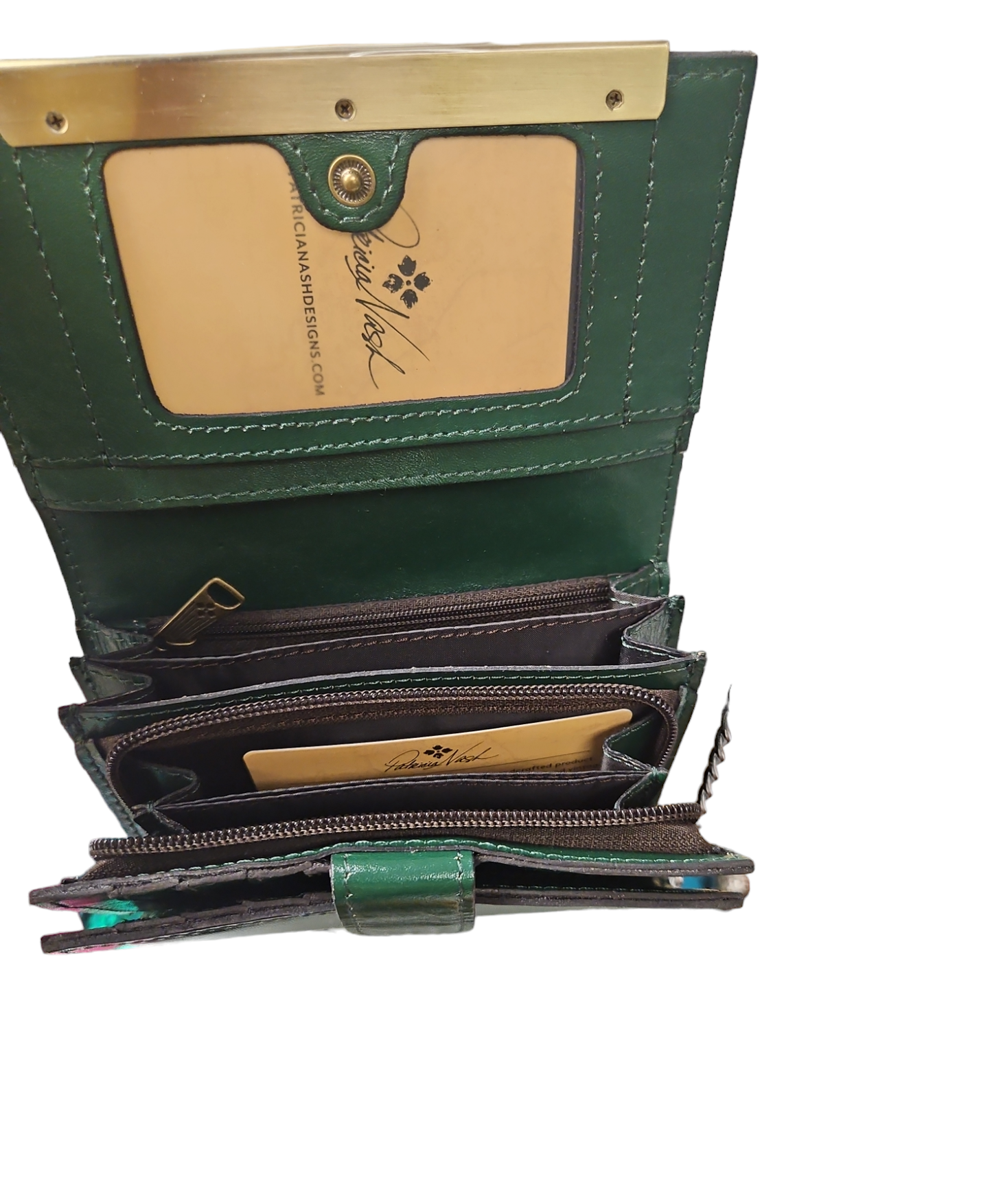 Patricia Nash Cametti Wallet Trifold Green
