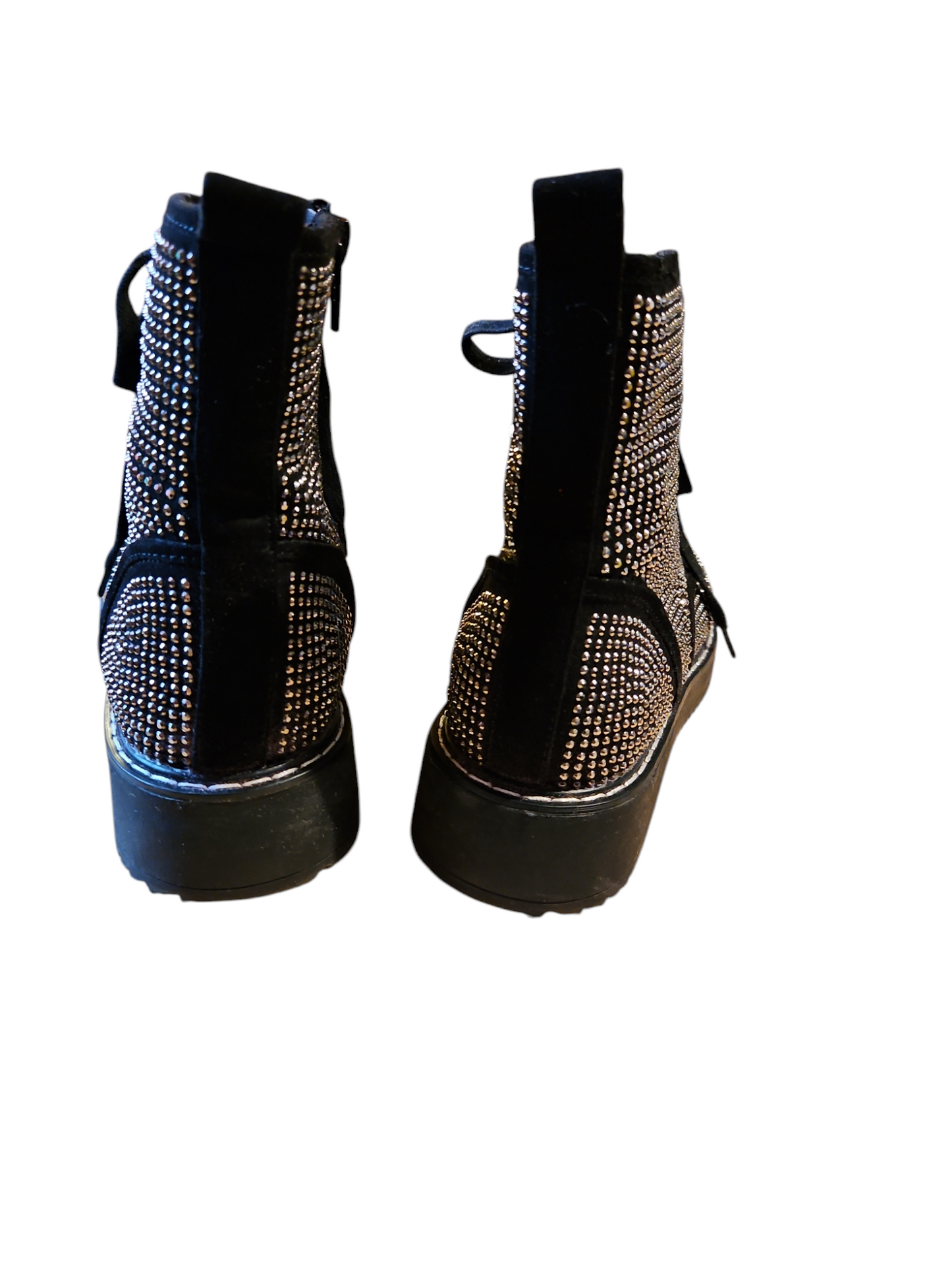 Madden Girl Kurrt Rhinestone Combat Boots Sz 7.5