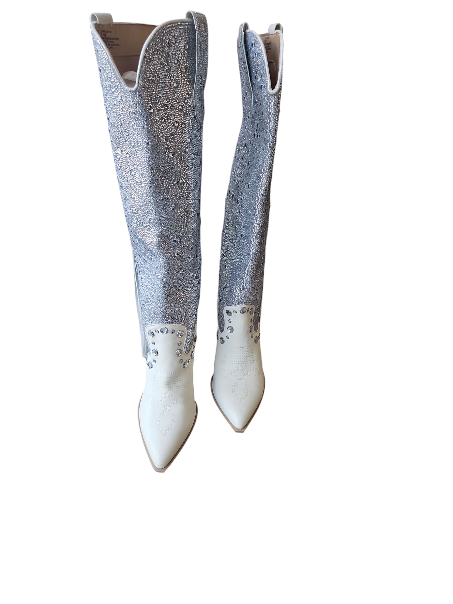 Steve Madden White Lext Western Boots Sz 7.5