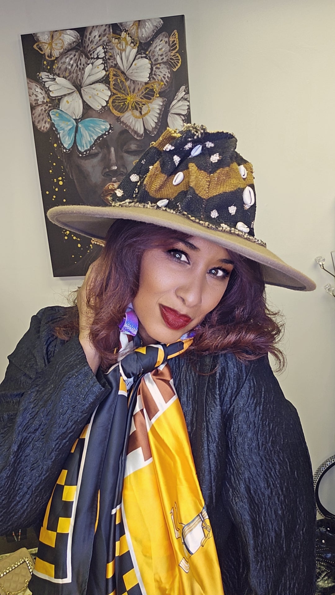 Fedora Mudcloth Hat Customized