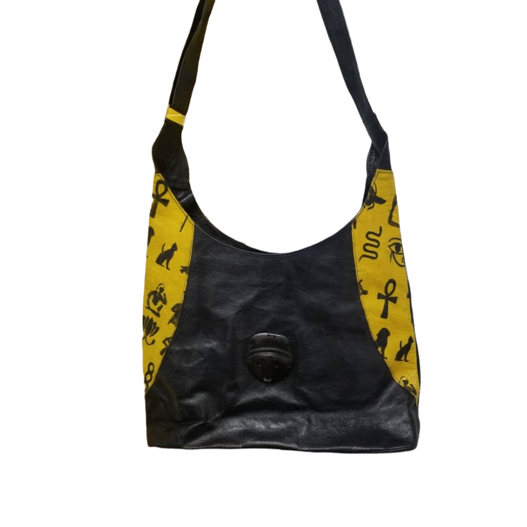 African Ankh Leathe Handbag
