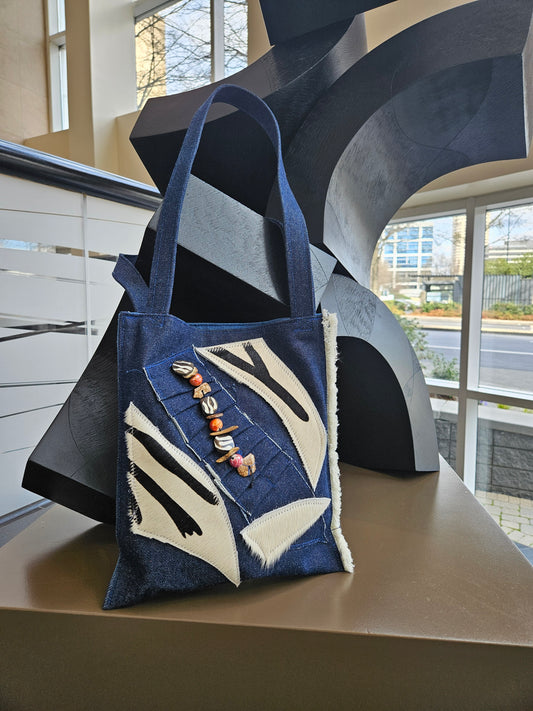 Denim & Leather Custom Handbag