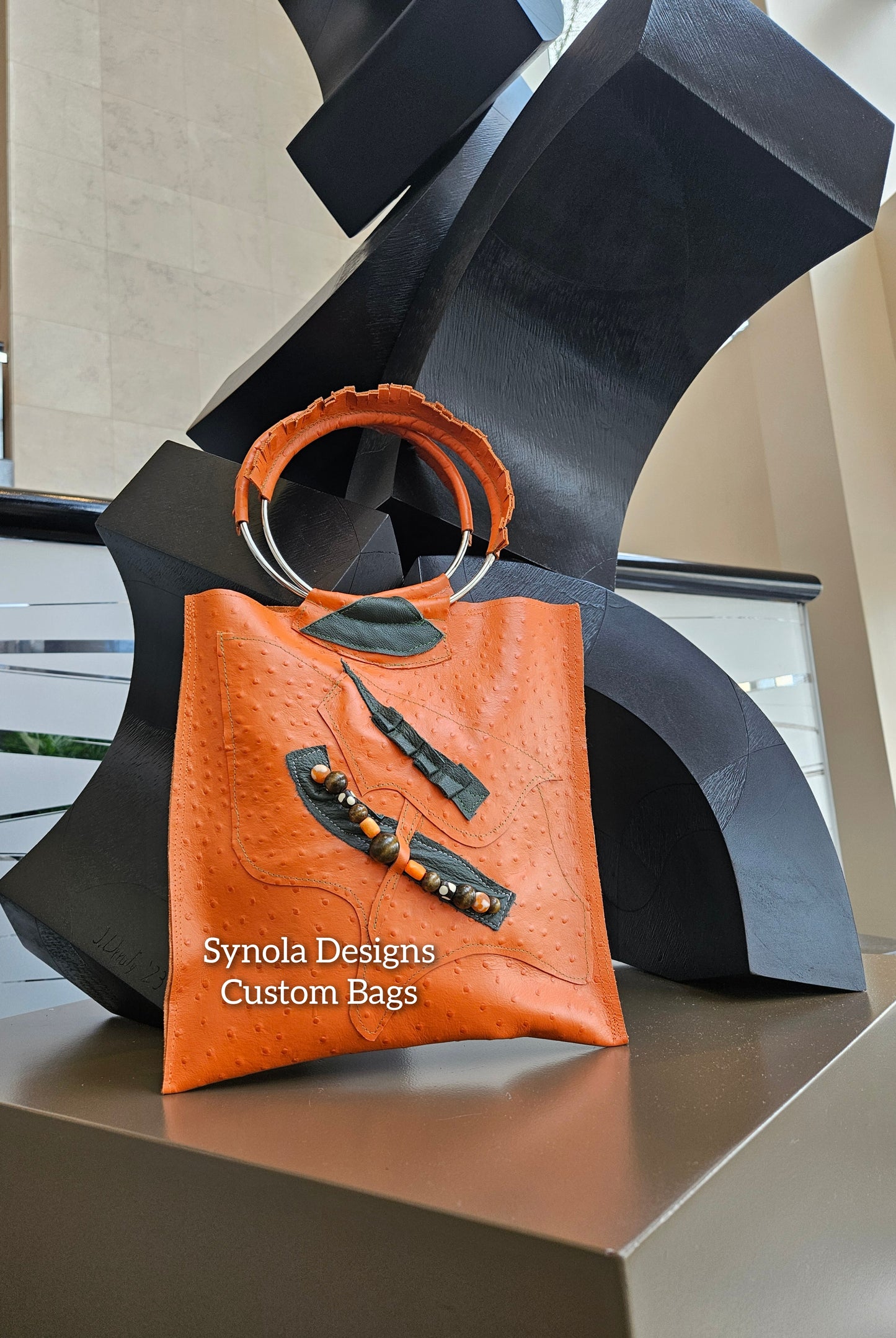Georgia Peach Leather Handbag