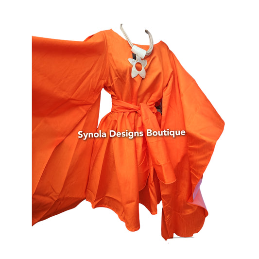 Orange Batwing Dress