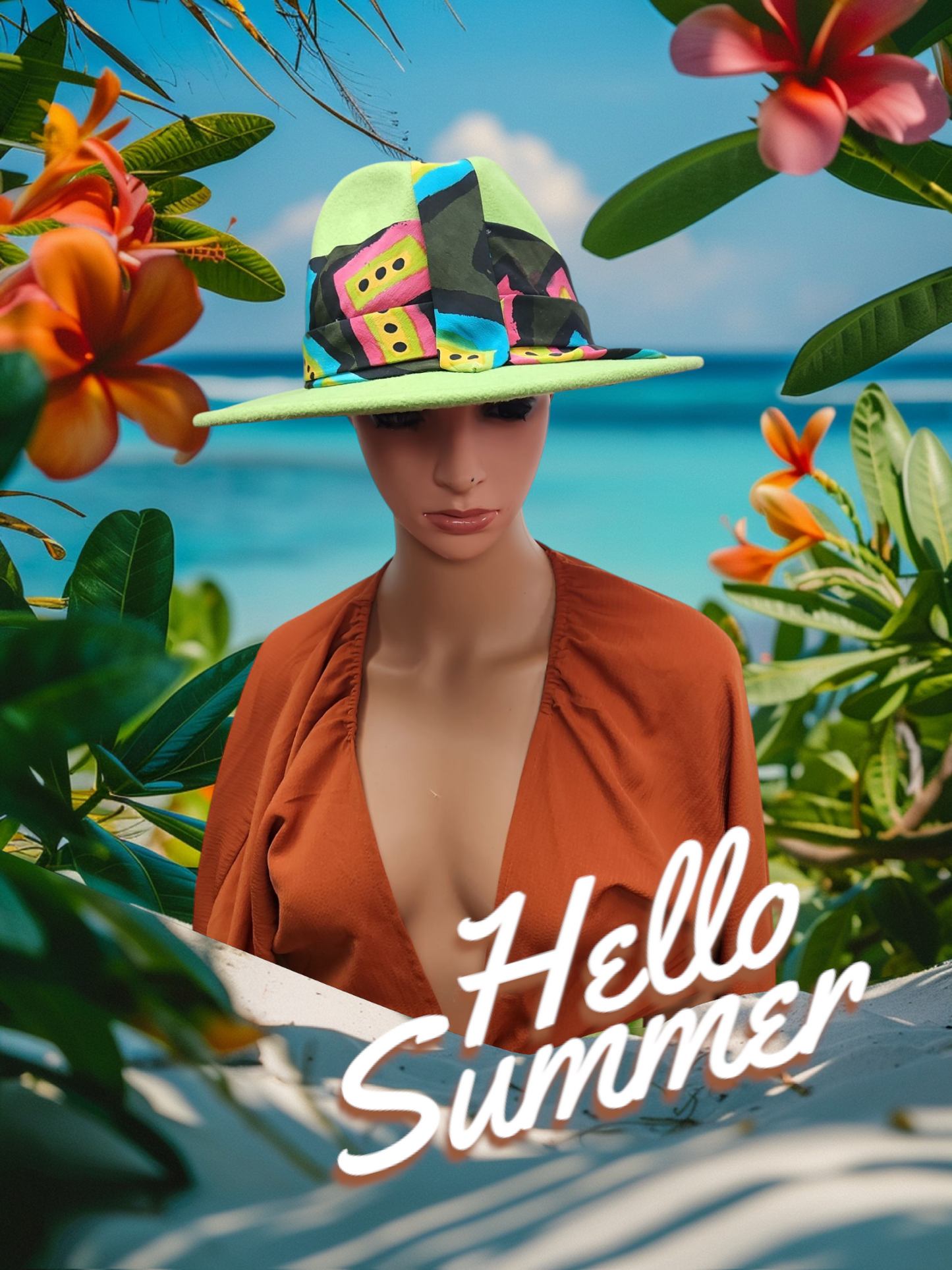 Green Custom Fedora Hat