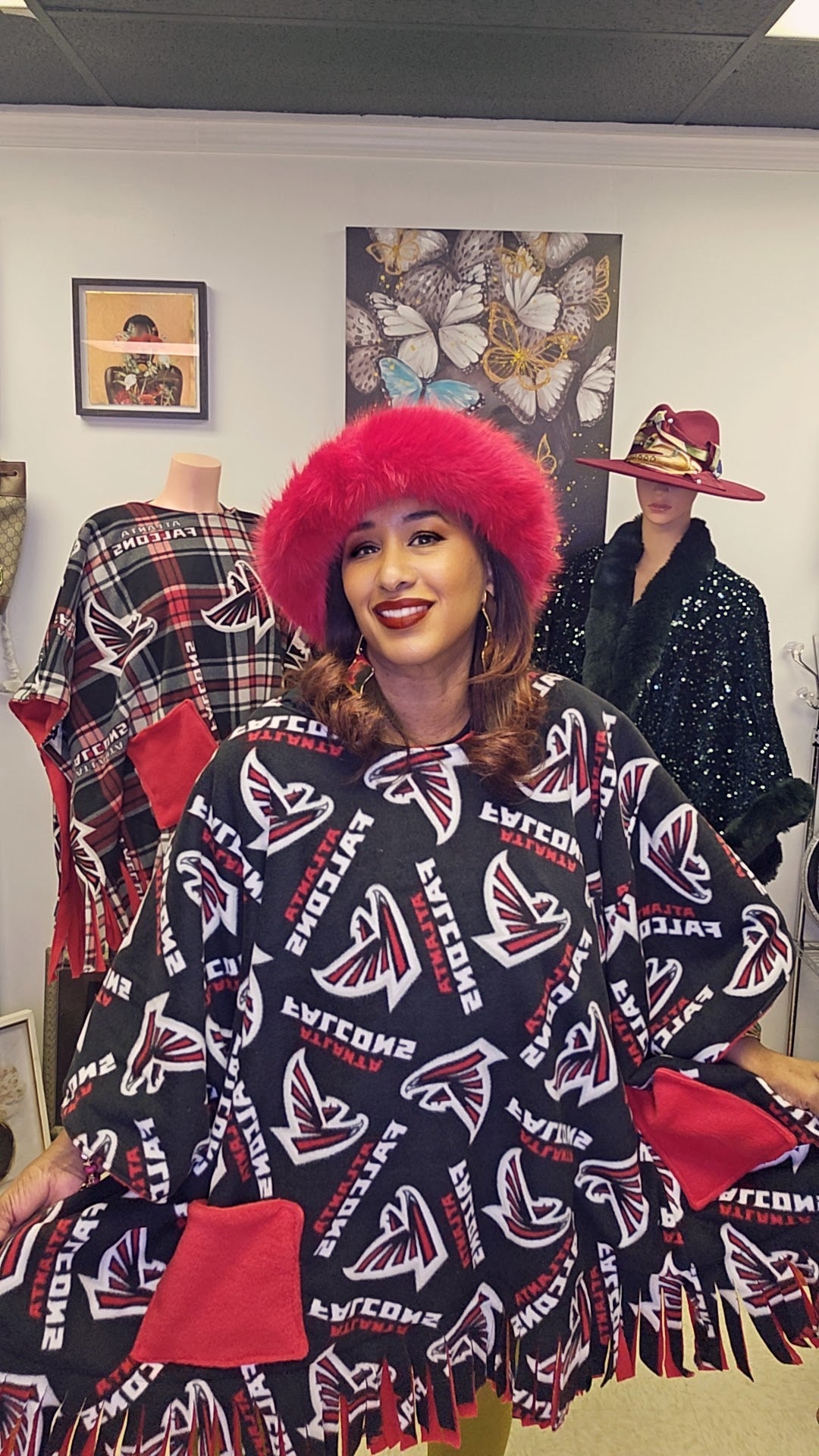 Red Fur Hat