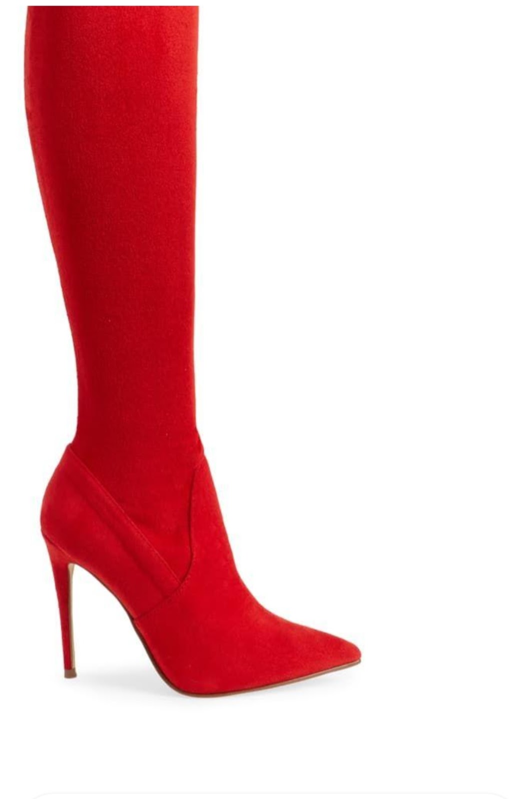 Steve Madden Dominique Red Thigh Stretch Boots Sz 9