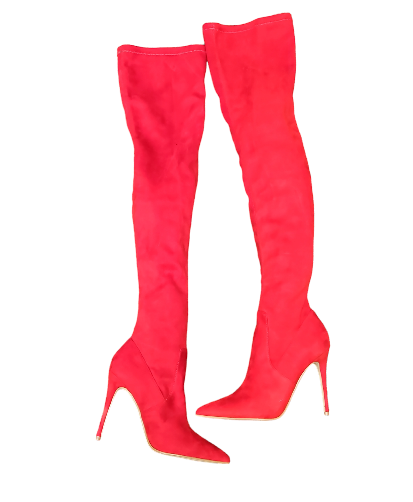 Steve Madden Dominique Red Thigh Stretch Boots Sz 9